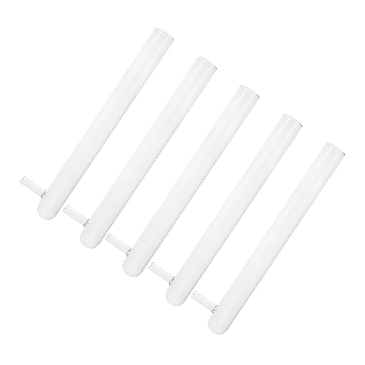 Yardwe 5 Tubes à Essai en Verre Bras Latéral pour Élevage de Fourmis, Résistant à Haute Température, Injection D'eau, pour Garçon et Filles Curieux en Écologie