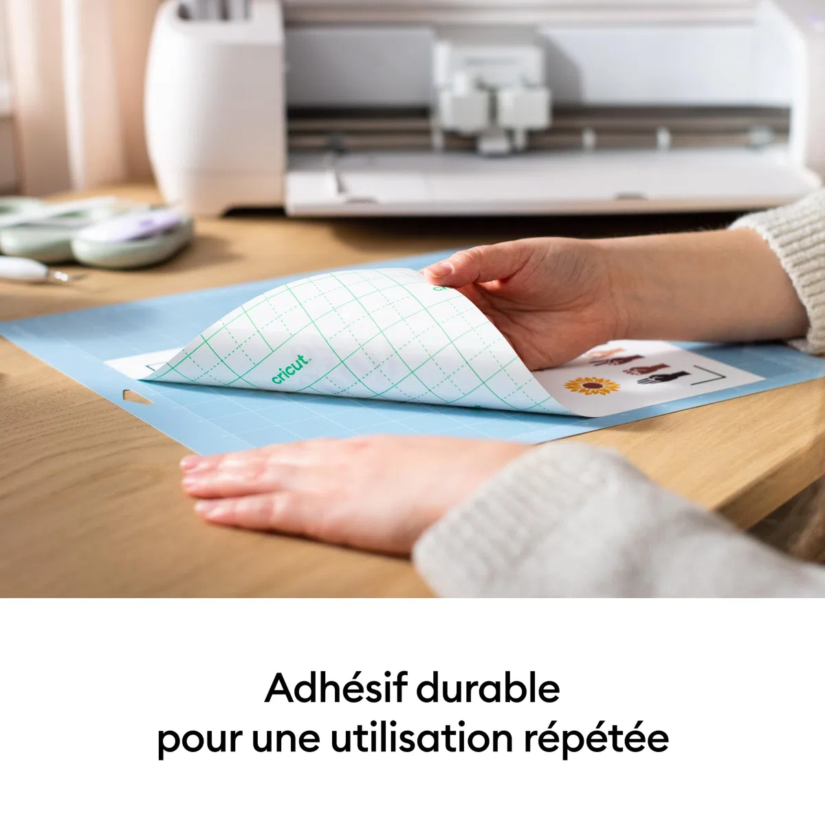 Cricut LightGrip Lot de 6 tapis pour machines Explore & Maker - Idéal pour le papier standard, le papier cartonné léger et plus encore, 30,5 x 30,5 cm, Bleu Clair