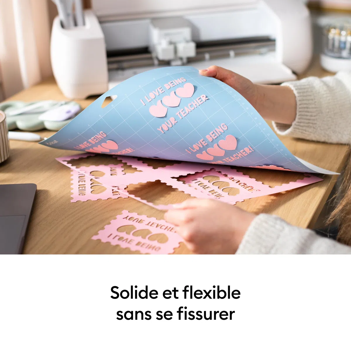 Cricut LightGrip Lot de 6 tapis pour machines Explore & Maker - Idéal pour le papier standard, le papier cartonné léger et plus encore, 30,5 x 30,5 cm, Bleu Clair