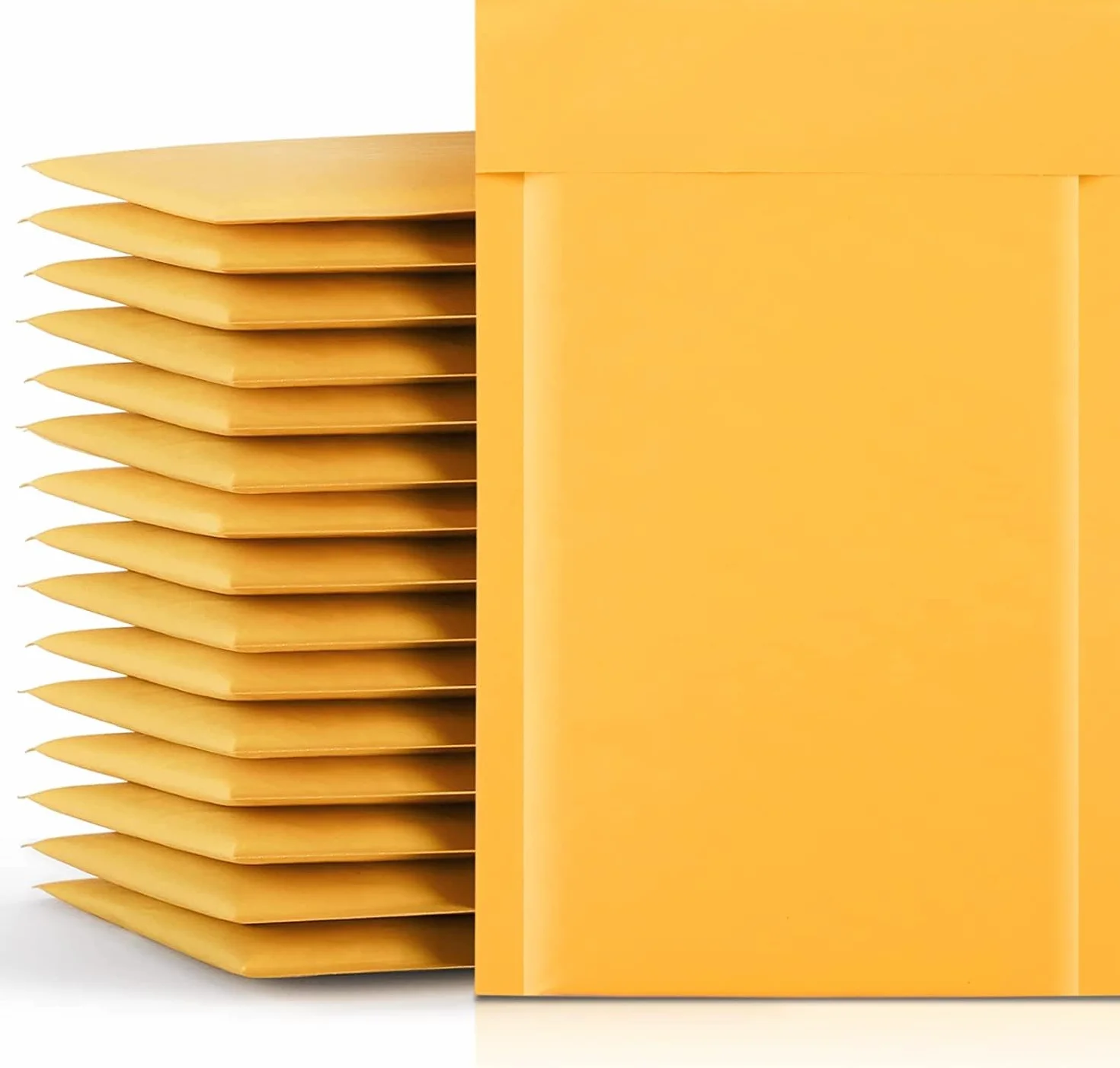 Switory 50pc A5 15,3 cm x 26,9 cm Kraft Bubble Mailers Enveloppes rembourrées auto-scellantes pour l'emballage Or